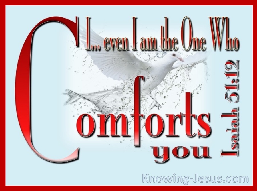 Isaiah 51:12 God of Comfort (red)